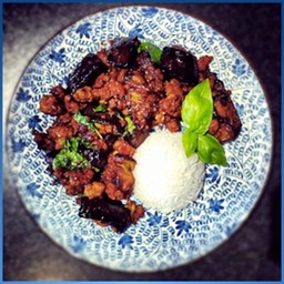 Aubergine minced pork